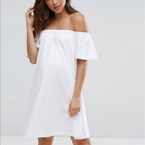 ASOS maternity off the shoulder dress NWT